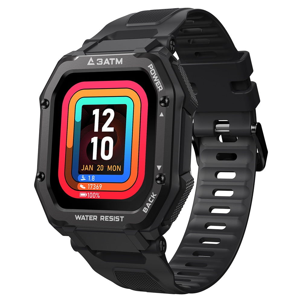 Rugged Smart Watch Men Outdoor Sports Fitness Health Tracker