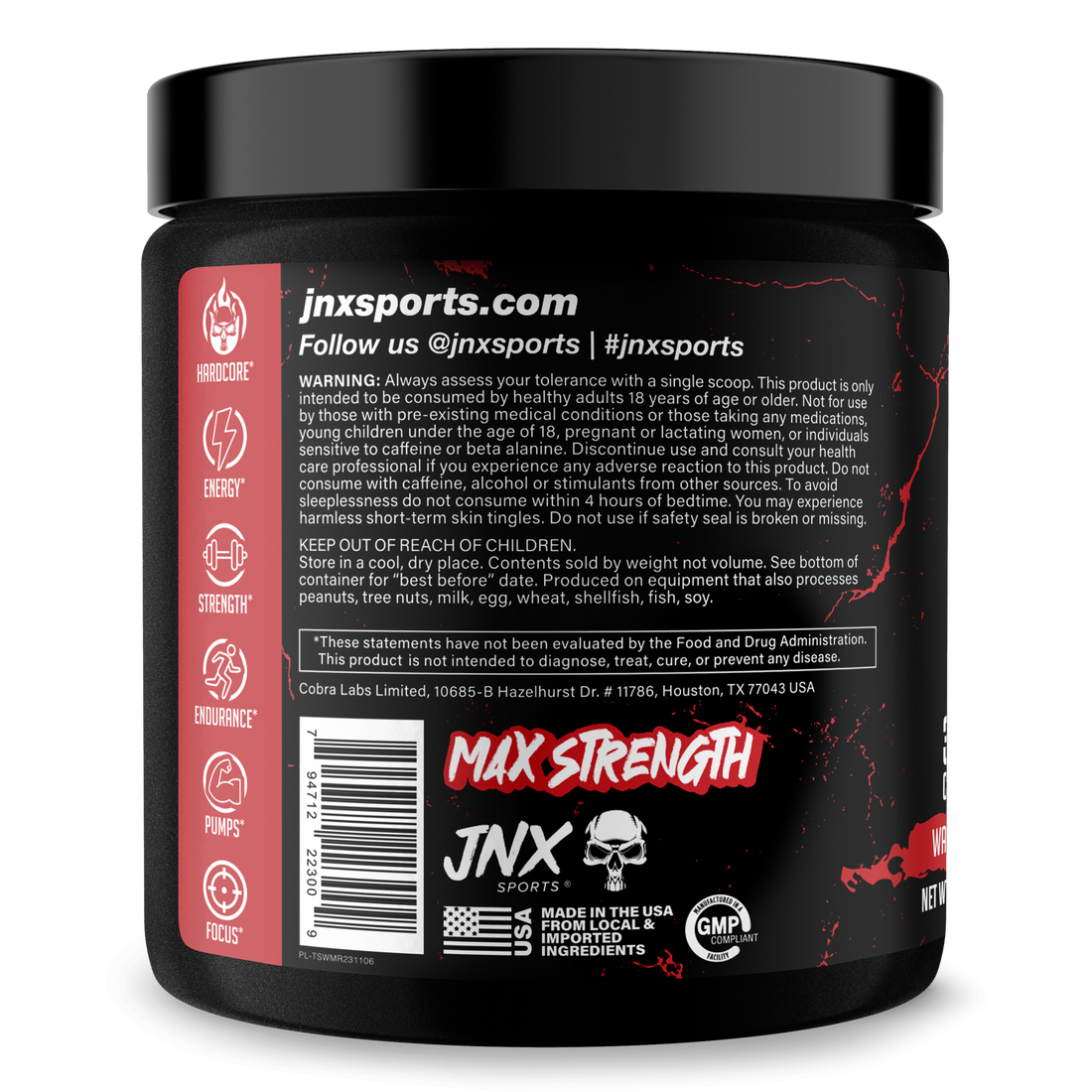 The Shadow Pre Workout Energy Focus Strength Performance Supplement