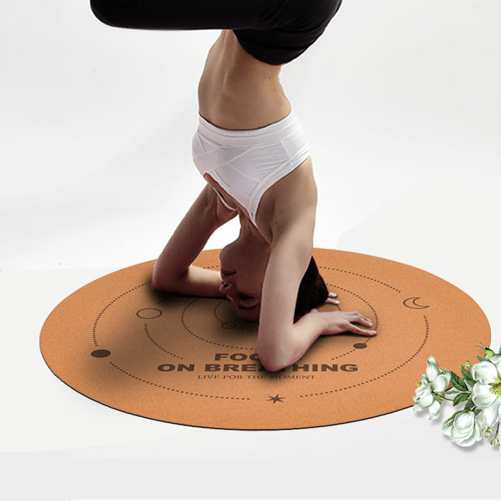 Cork Natural Rubber Meditation Mat Non Slip Eco Friendly Yoga