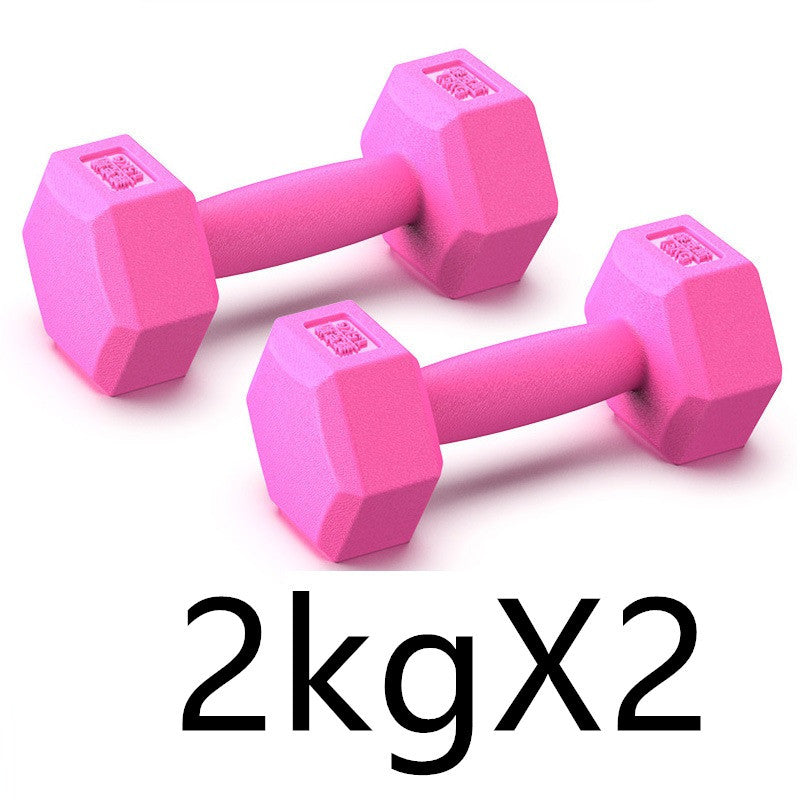 Rubberized Dumbbells Home Gym Arm Strength Training Weights
