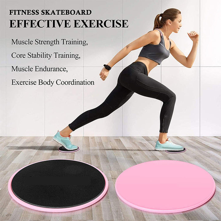 Abdominal Core Sliding Discs Exercise Fitness Training Glide Pads