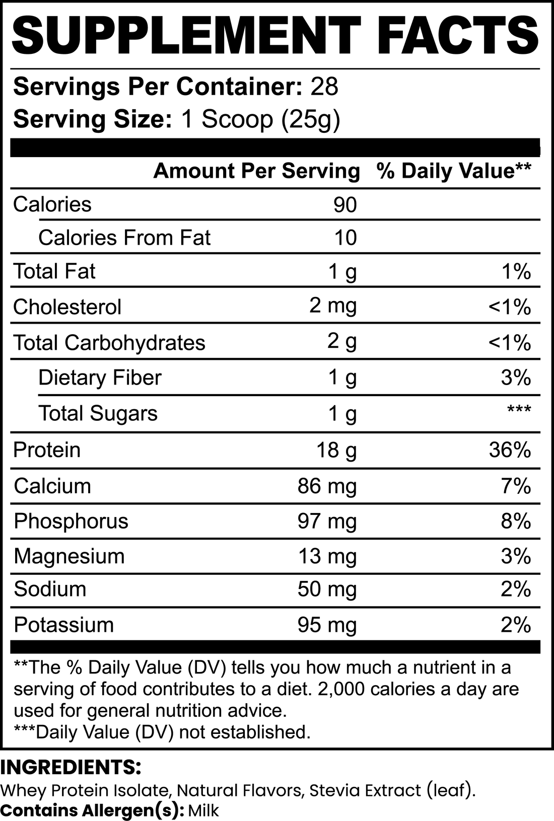 Chocolate Whey Isolate Protein Powder 1.54 lbs Muscle Recovery Shake