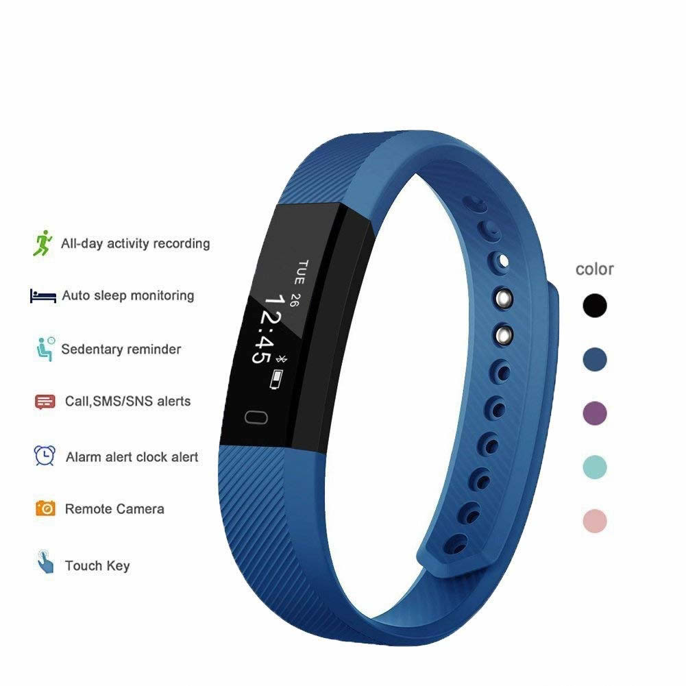 Slim Activity Tracker Smart Watch Fitness Monitor Unisex Wearable