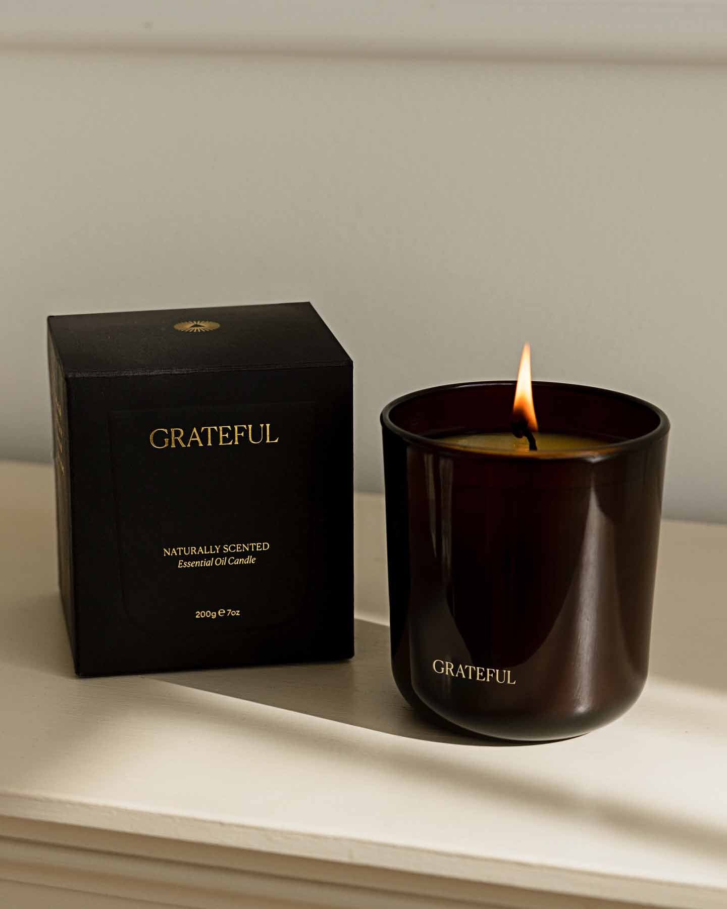 Grateful Pure Essential Oil Candle Aromatherapy Scented Relaxation Candle