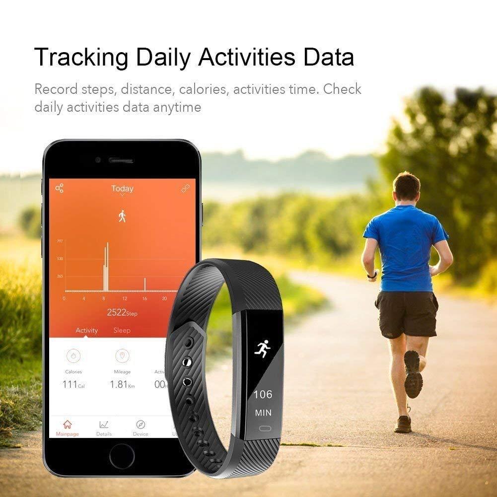 Slim Activity Tracker Smart Watch Fitness Monitor Unisex Wearable