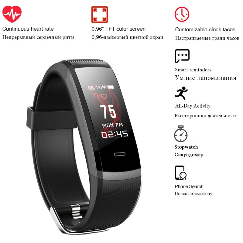 Sport Smart Watch Waterproof Color Screen Fitness Tracker Monitor