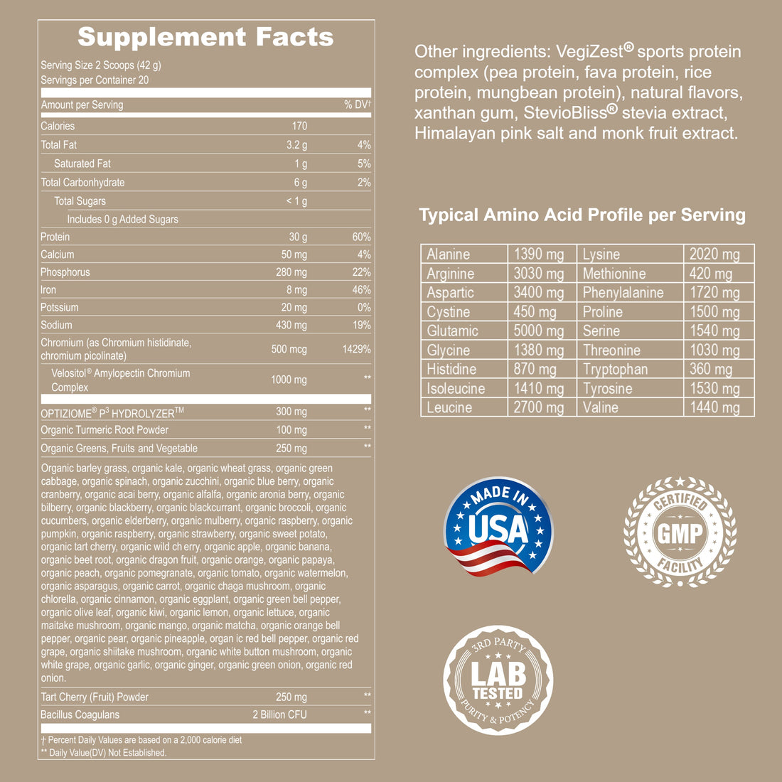 Plant Based Sport Protein Powder Vegan Fitness Muscle Recovery Drink
