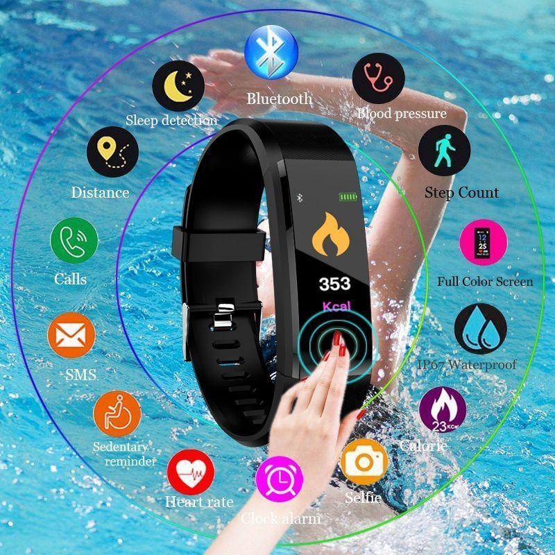 Smart Watch Men Women Heart Rate Blood Pressure Fitness Tracker