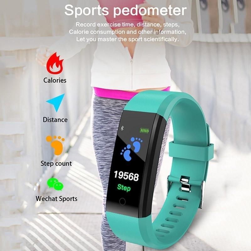 Smart Watch Men Women Heart Rate Blood Pressure Fitness Tracker