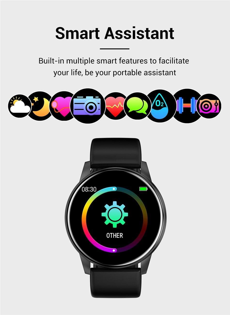 Unisex Luxury Smart Watch 1.3” Color Screen Heart Rate Monitor