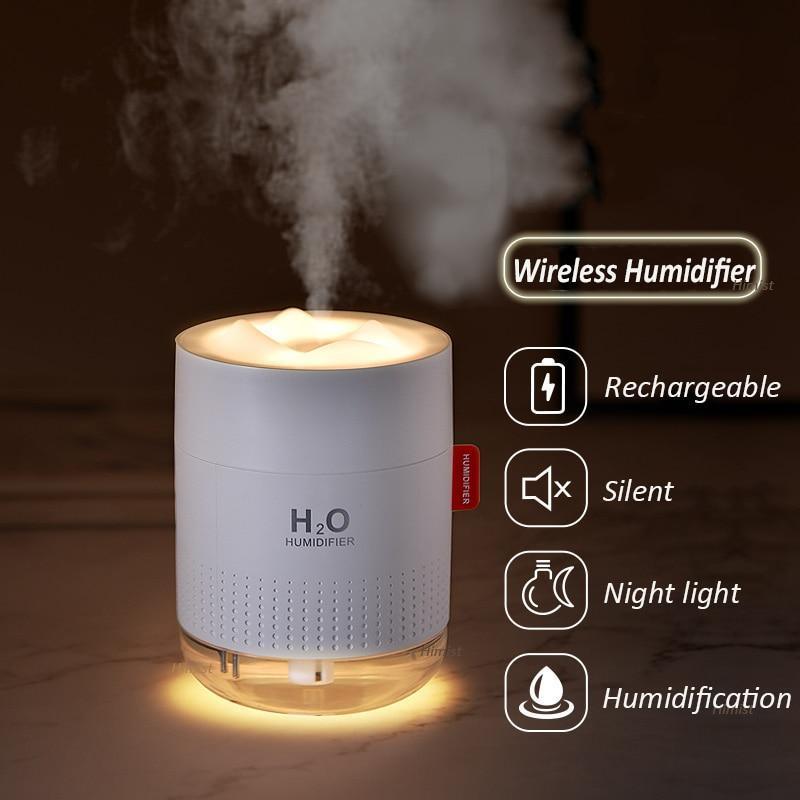Wireless Air Humidifier USB Portable Aroma Diffuser 2000mAh Rechargeable