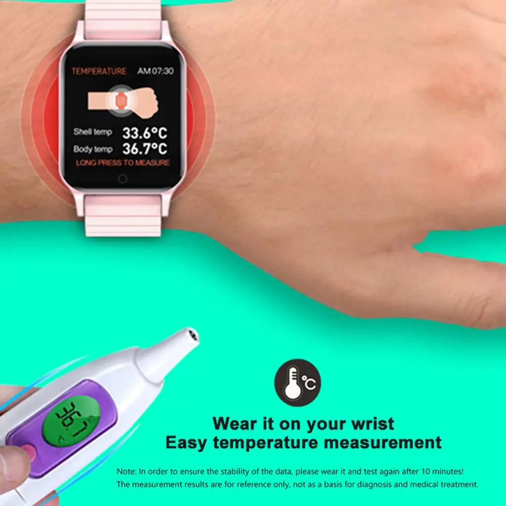 Body Temperature Smart Watch Heart Rate Blood Pressure Fitness Tracker