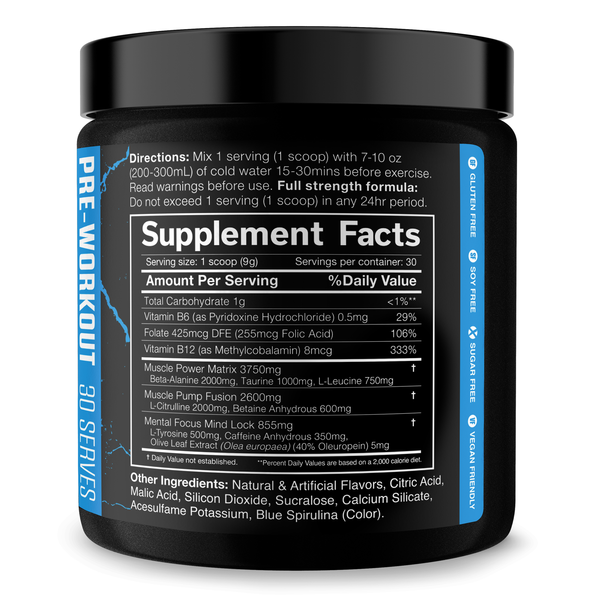 The Shadow Pre Workout Energy Focus Strength Performance Supplement