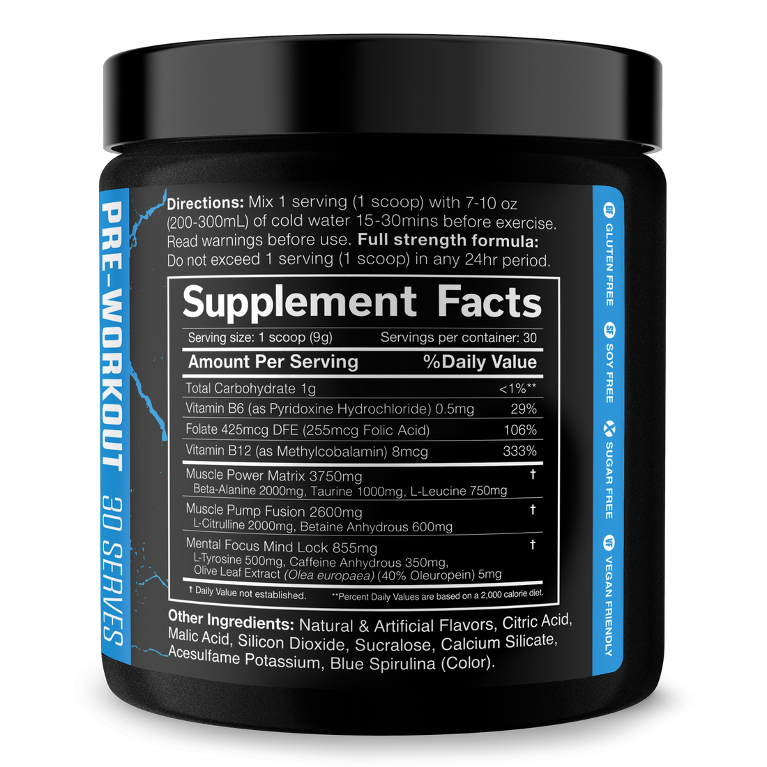 The Shadow Pre Workout Energy Focus Strength Performance Supplement