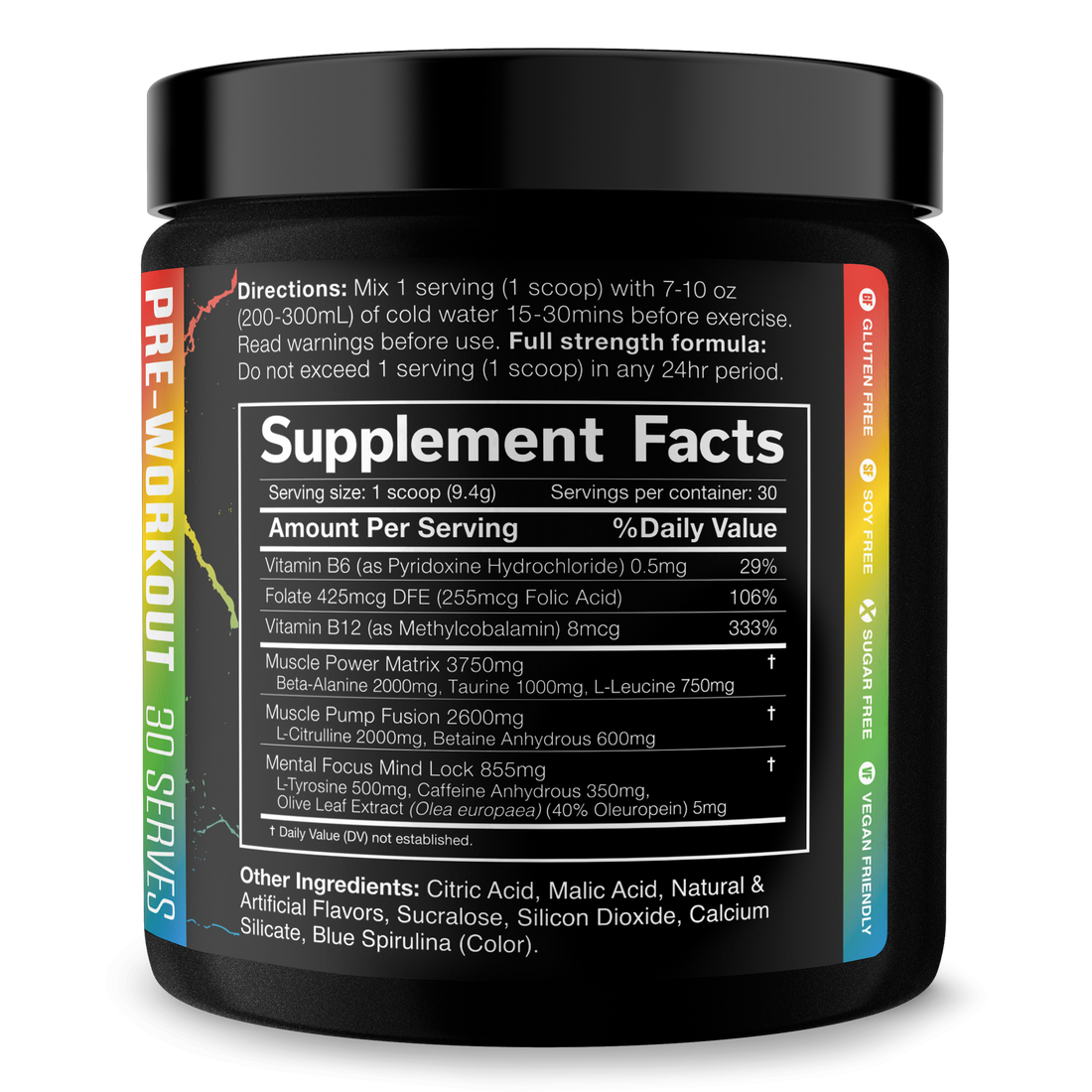 The Shadow Pre Workout Energy Focus Strength Performance Supplement