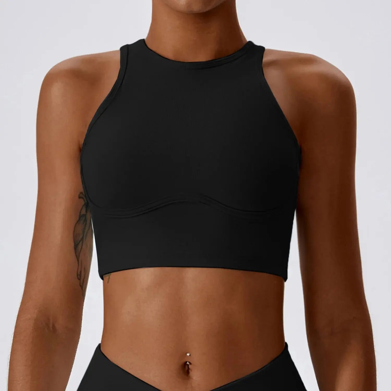 Women’s Gathered Push Up Fitness Top Sports Workout Activewear