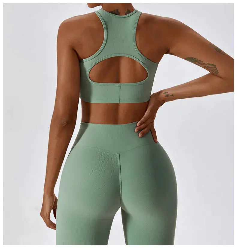 Women’s Gathered Push Up Fitness Top Sports Workout Activewear
