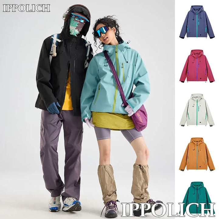 Autumn Sports Jacket Waterproof Windproof Jacket Men Women Outdoor Sports Hiking Running Mountaineering Hooded Casual Sport Coat