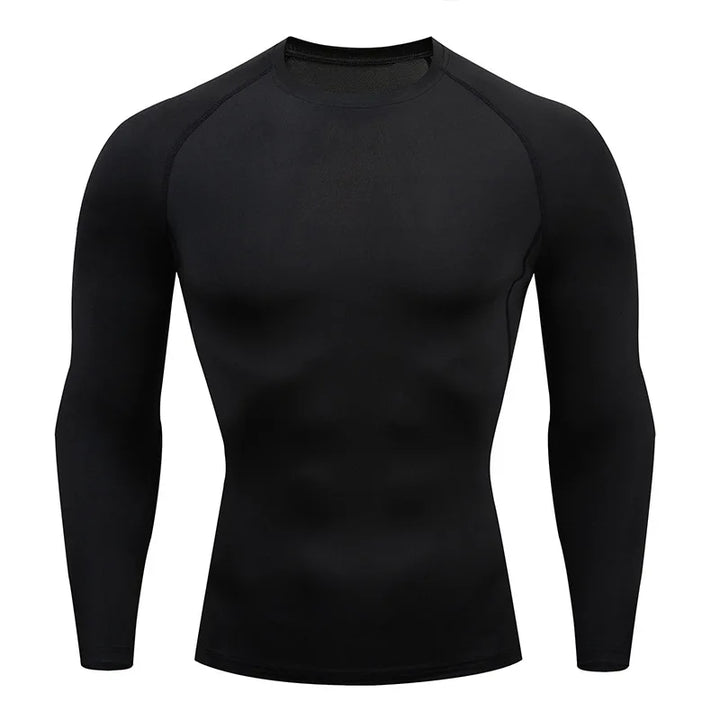 Men’s Spring Autumn Long Sleeve Fitness Tee Workout Sports Shirt