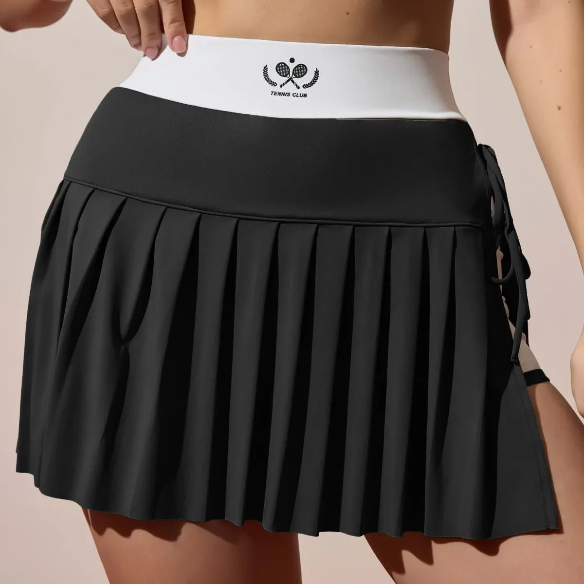 Women's High Waist Lace-Up Tennis Golf Skort