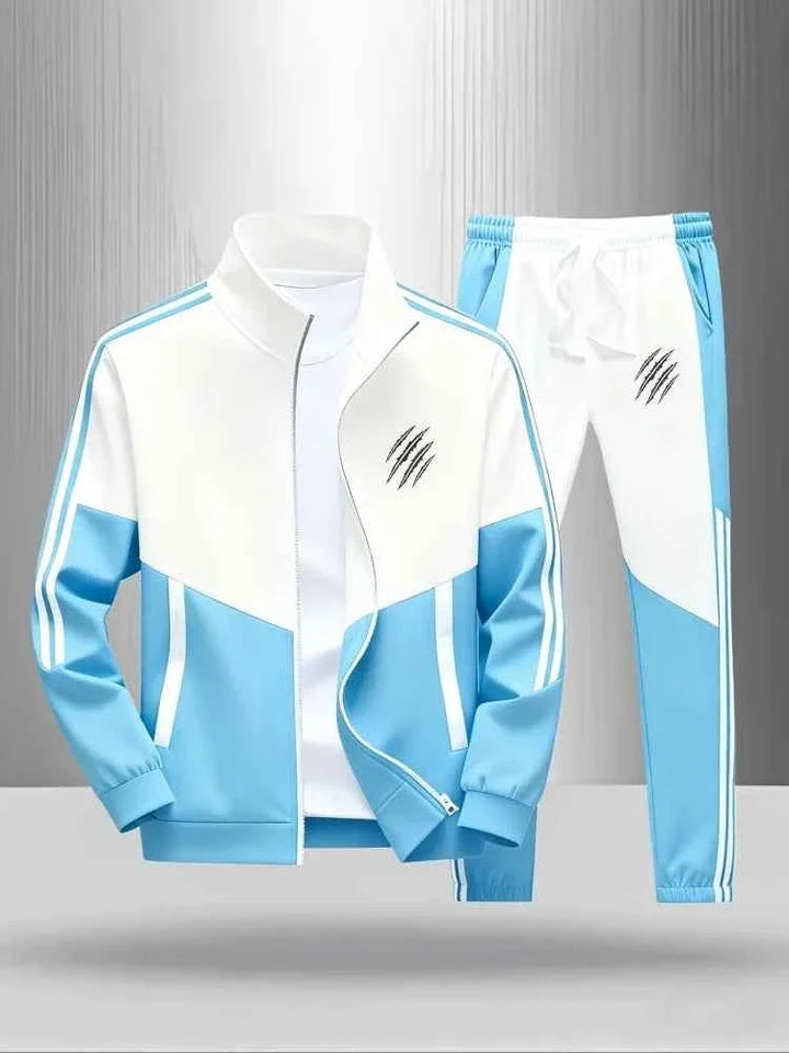 Men's Colorblock Tracksuit 2-Piece Set