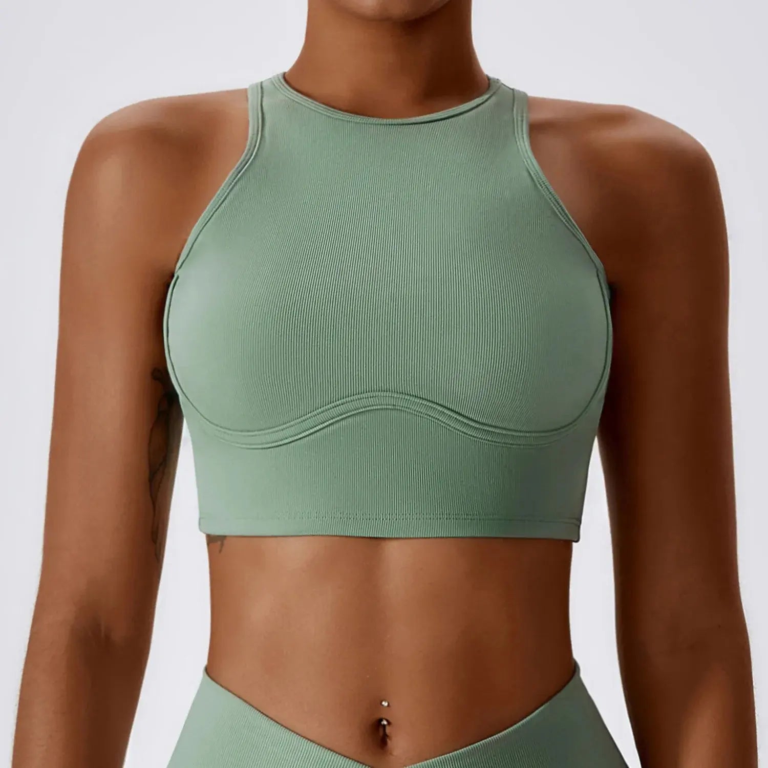 Women’s Gathered Push Up Fitness Top Sports Workout Activewear
