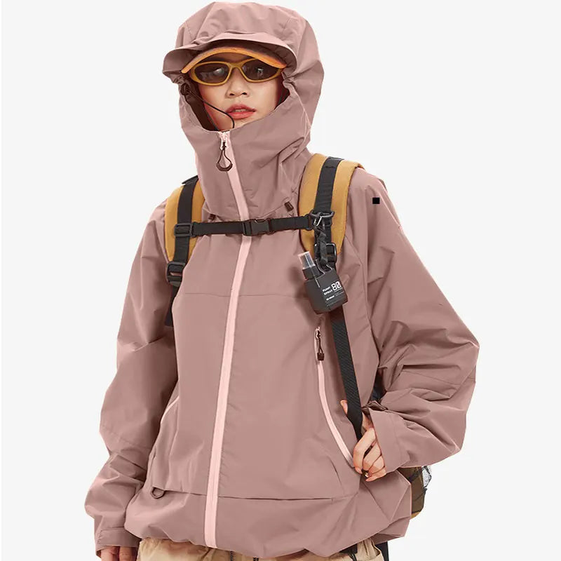 New Men Waterproof Hiking Jacket Women Windproof Sports Coat High Quality Hooded Jacket Outdoor Ride Climbing Running Jacket