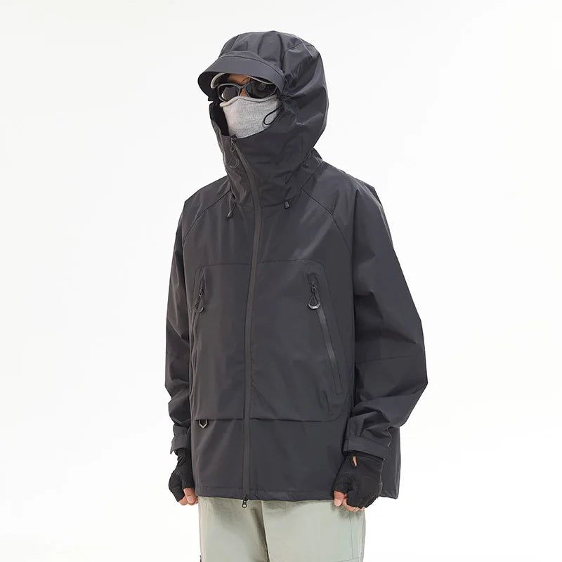New Men Waterproof Hiking Jacket Women Windproof Sports Coat High Quality Hooded Jacket Outdoor Ride Climbing Running Jacket