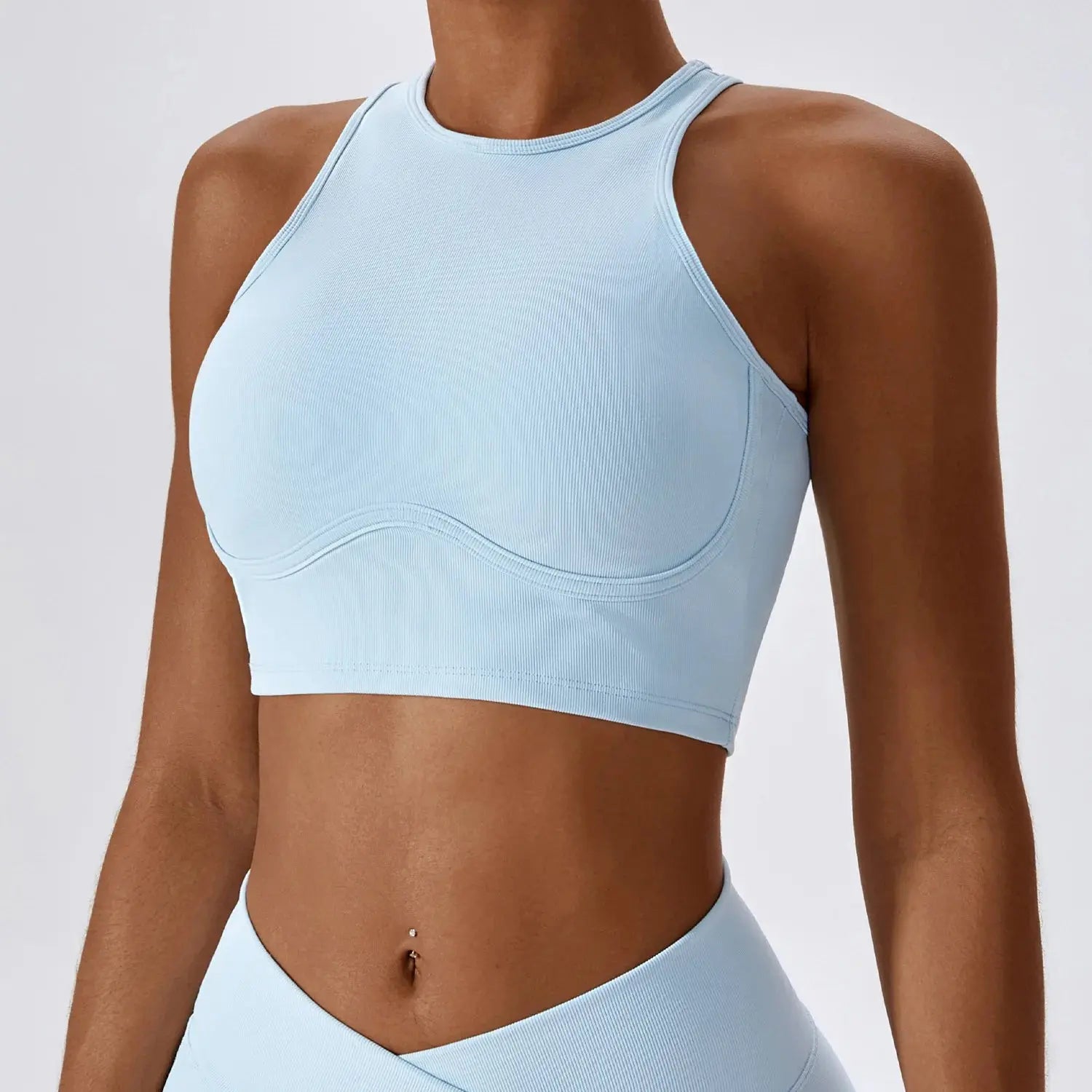 Women’s Gathered Push Up Fitness Top Sports Workout Activewear