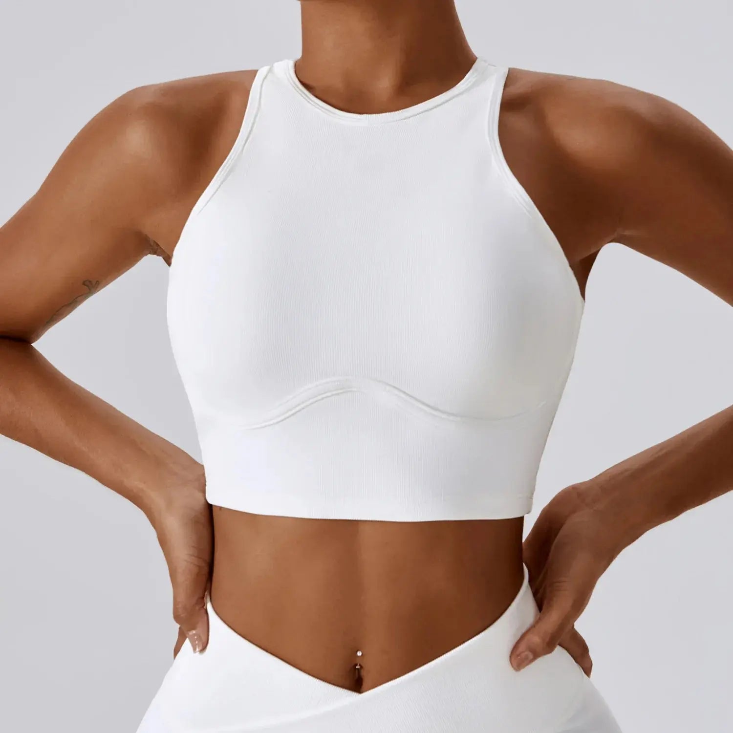 Women’s Gathered Push Up Fitness Top Sports Workout Activewear