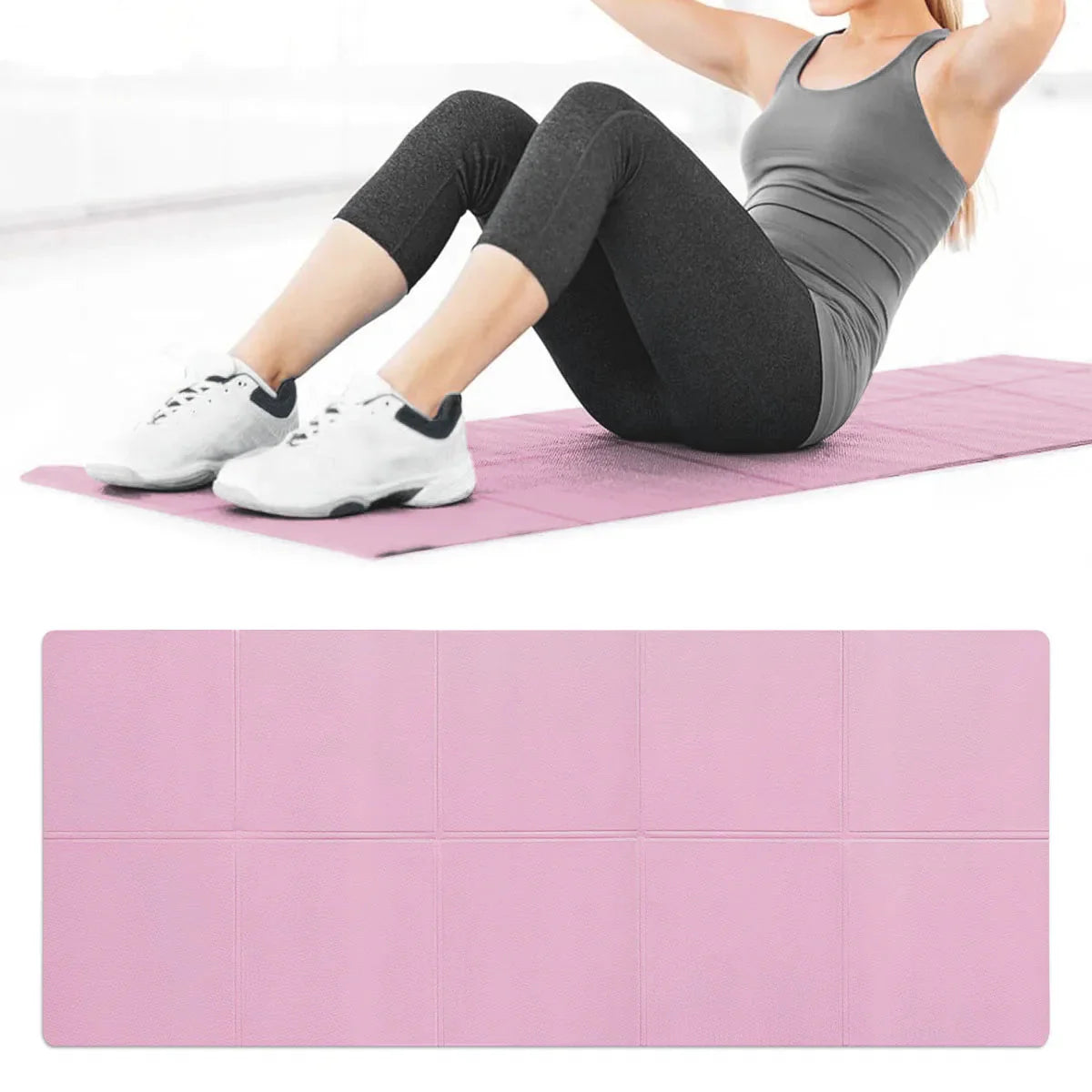 Yoga Mat Anti Slip Pilates Fitness Exercise Floor Mat