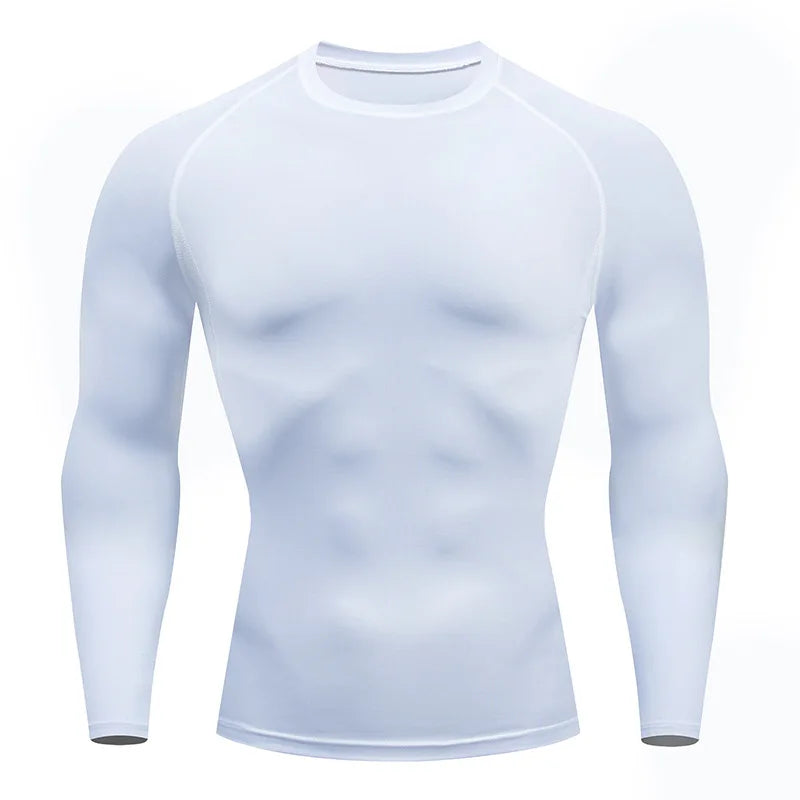 Men’s Spring Autumn Long Sleeve Fitness Tee Workout Sports Shirt