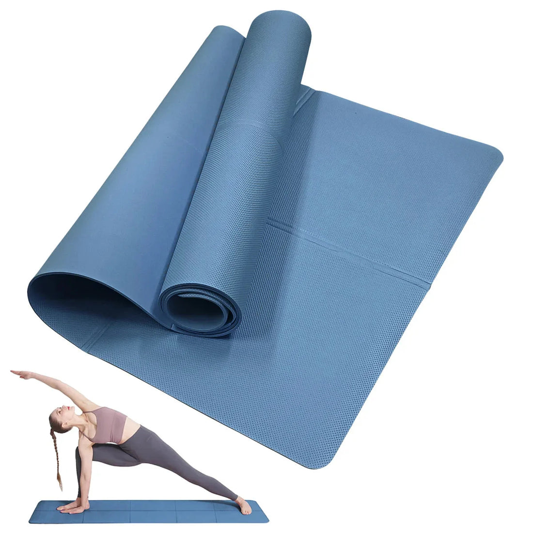 Yoga Mat Anti Slip Pilates Fitness Exercise Floor Mat