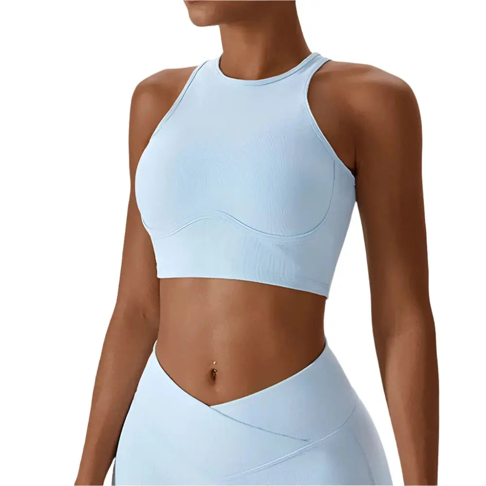 Women’s Gathered Push Up Fitness Top Sports Workout Activewear