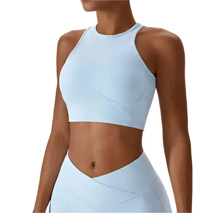 Women’s Gathered Push Up Fitness Top Sports Workout Activewear