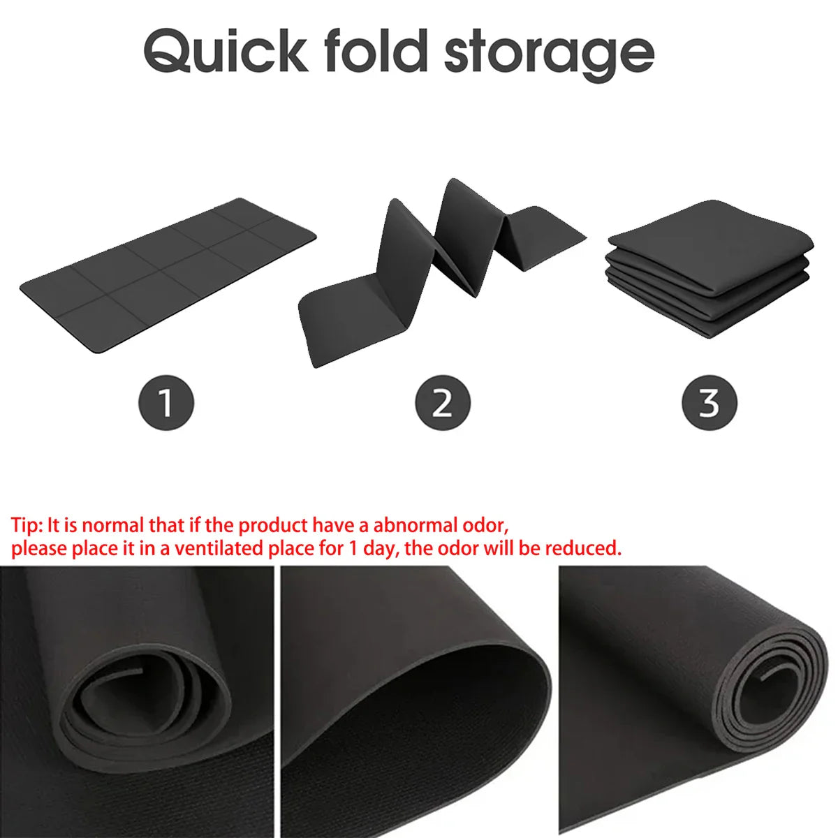 Foldable Eco Friendly EVA Yoga Mat Travel Fitness Exercise Mat