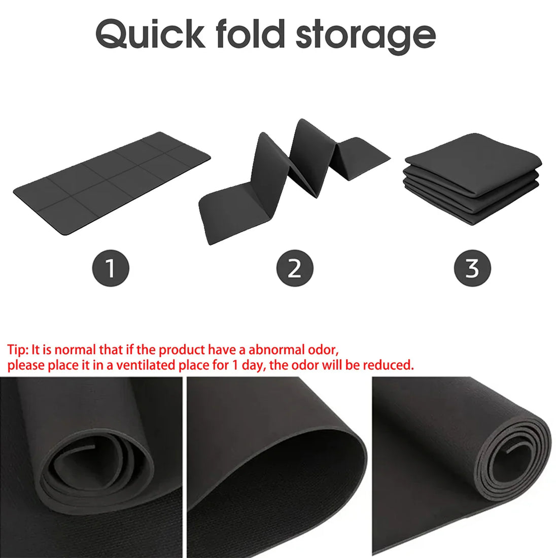 Foldable Eco Friendly EVA Yoga Mat Travel Fitness Exercise Mat