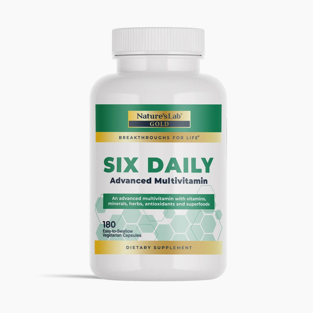 Gold Six Daily Multivitamin 180 Capsules Advanced Formula