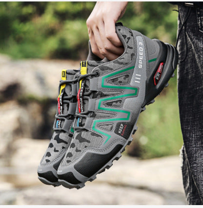 Men Hiking Shoes Climbing Male Sports Shoes Work Safety Toe Tactical Non-Slip Durable Trekking Sneakers Mens Footwear