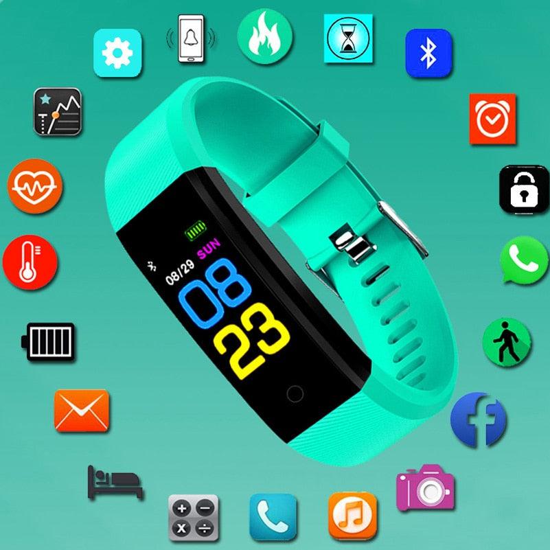 Kids Smart Sport Watch Fitness Tracker Heart Rate LED Watch