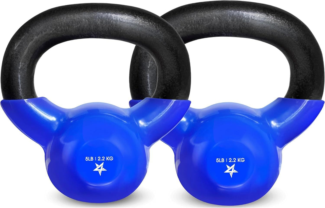 Vinyl Coated Cast Iron Kettlebell Home Gym Training Weight