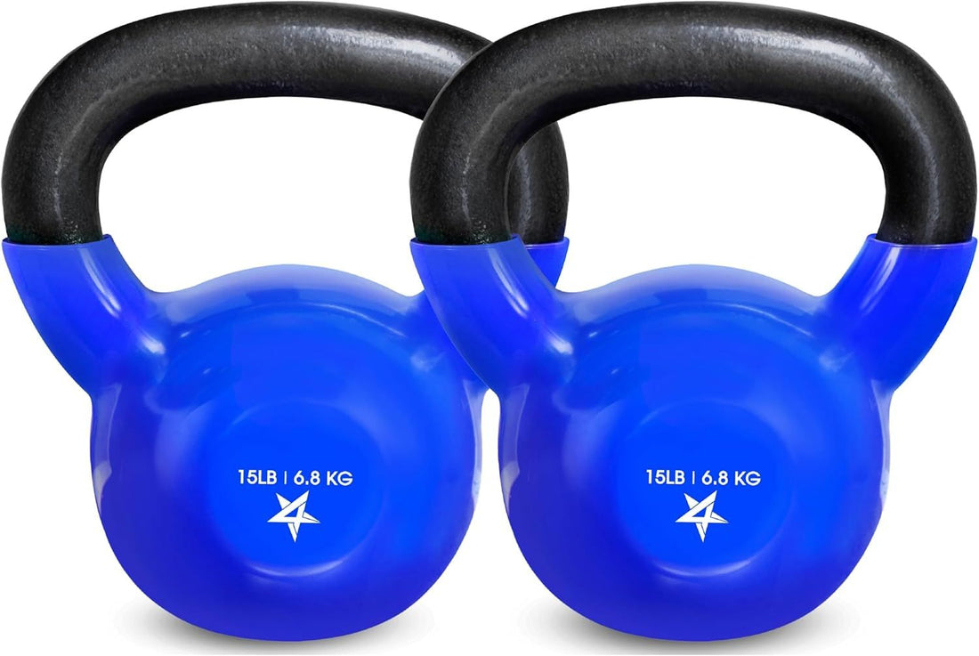 Vinyl Coated Cast Iron Kettlebell Home Gym Training Weight
