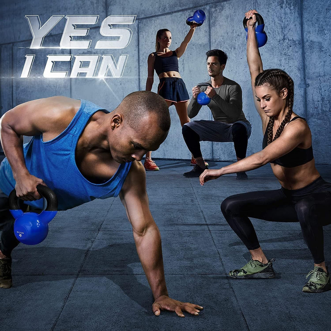 Vinyl Coated Cast Iron Kettlebell Home Gym Training Weight