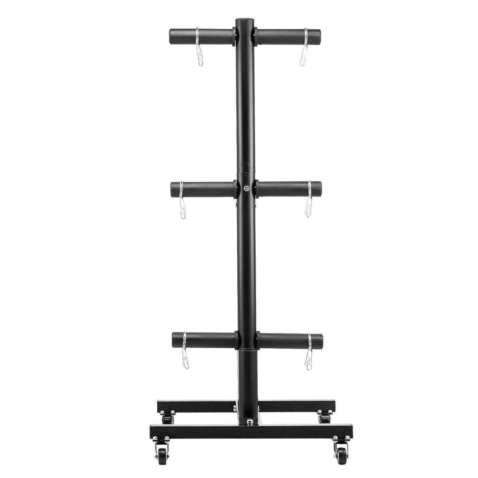 Weight Plate Rack, Vertical Weight Plate Tree for 2-Inch Weight Plates, Standard Weight Plate Tree with Wheels, 1000 lbs Load Capacity Weight Storage Holder, Home Gym Barbell Rack Storage Stand