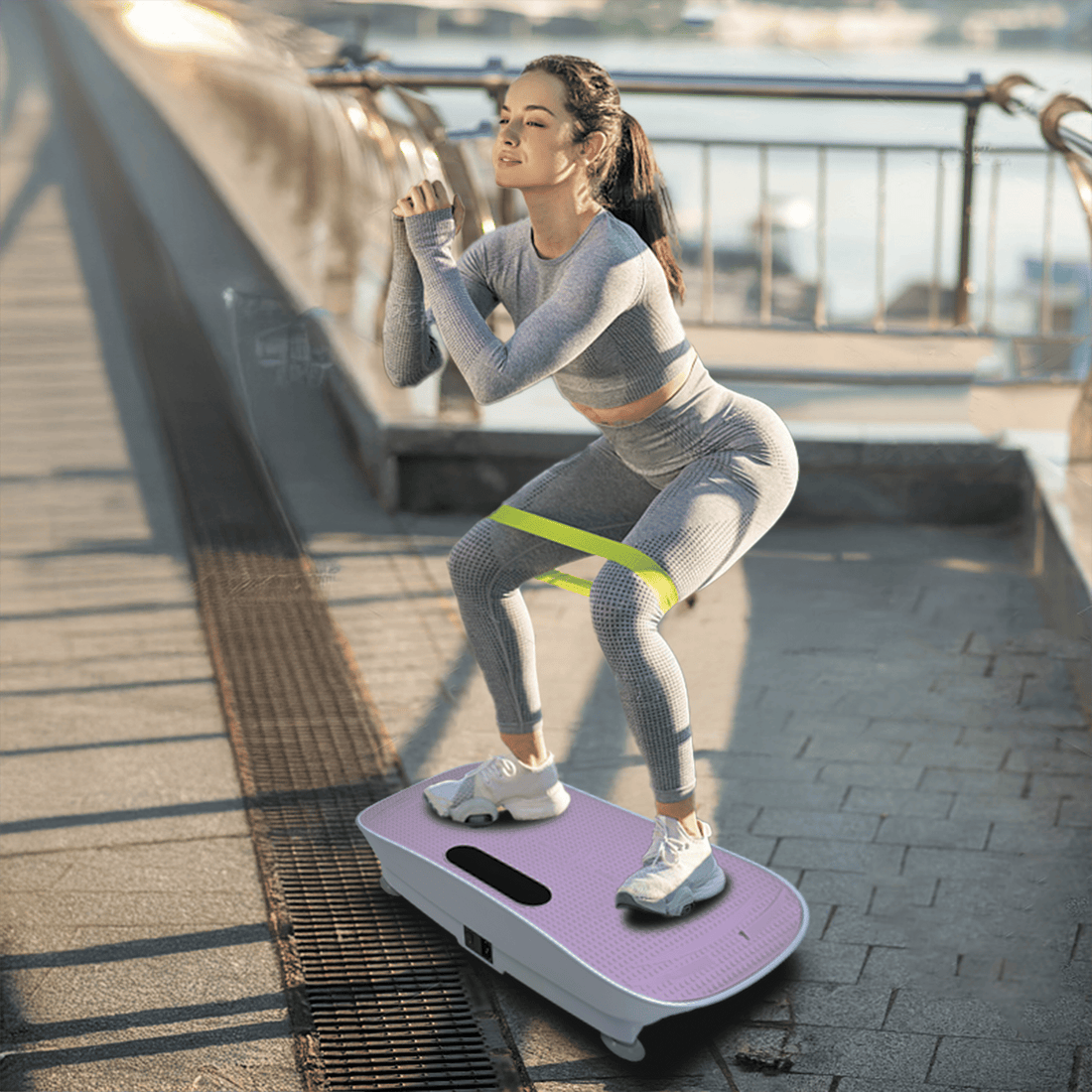 Silent Vibration Platform Crazy Fitness Massage 10-Frequency Weight Loss & Fat Burner Body Shaking Machine For Unisex Pink