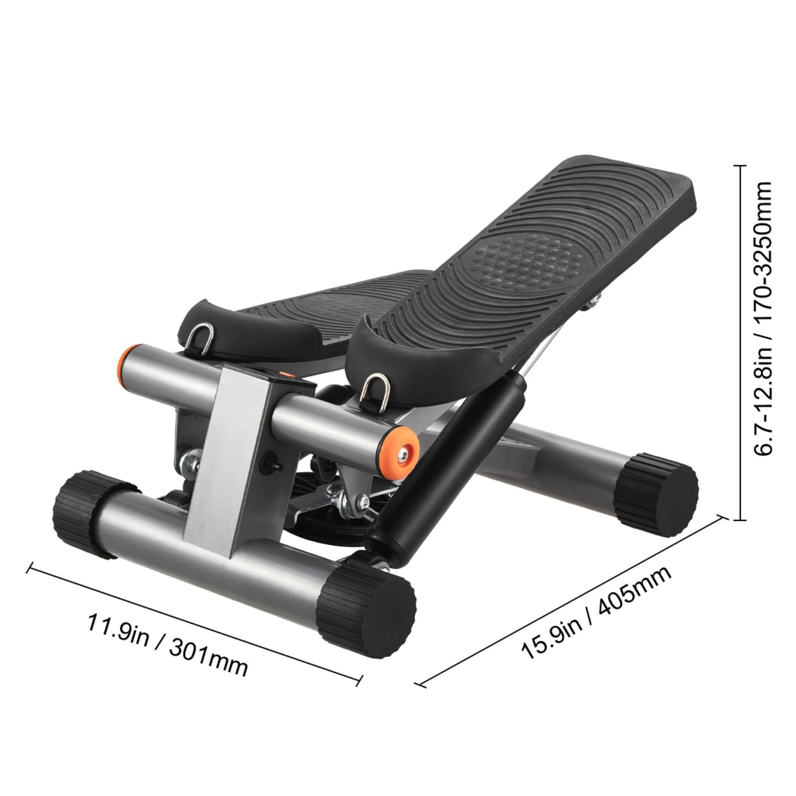 Stair Stepper, Mini Stepper for Exercise at Home, Hydraulic Fitness Stepper with Resistance Bands, Full Body Workout Cardio Equipment, Stair Climber with LCD Monitor, 330LBS Load Capacity