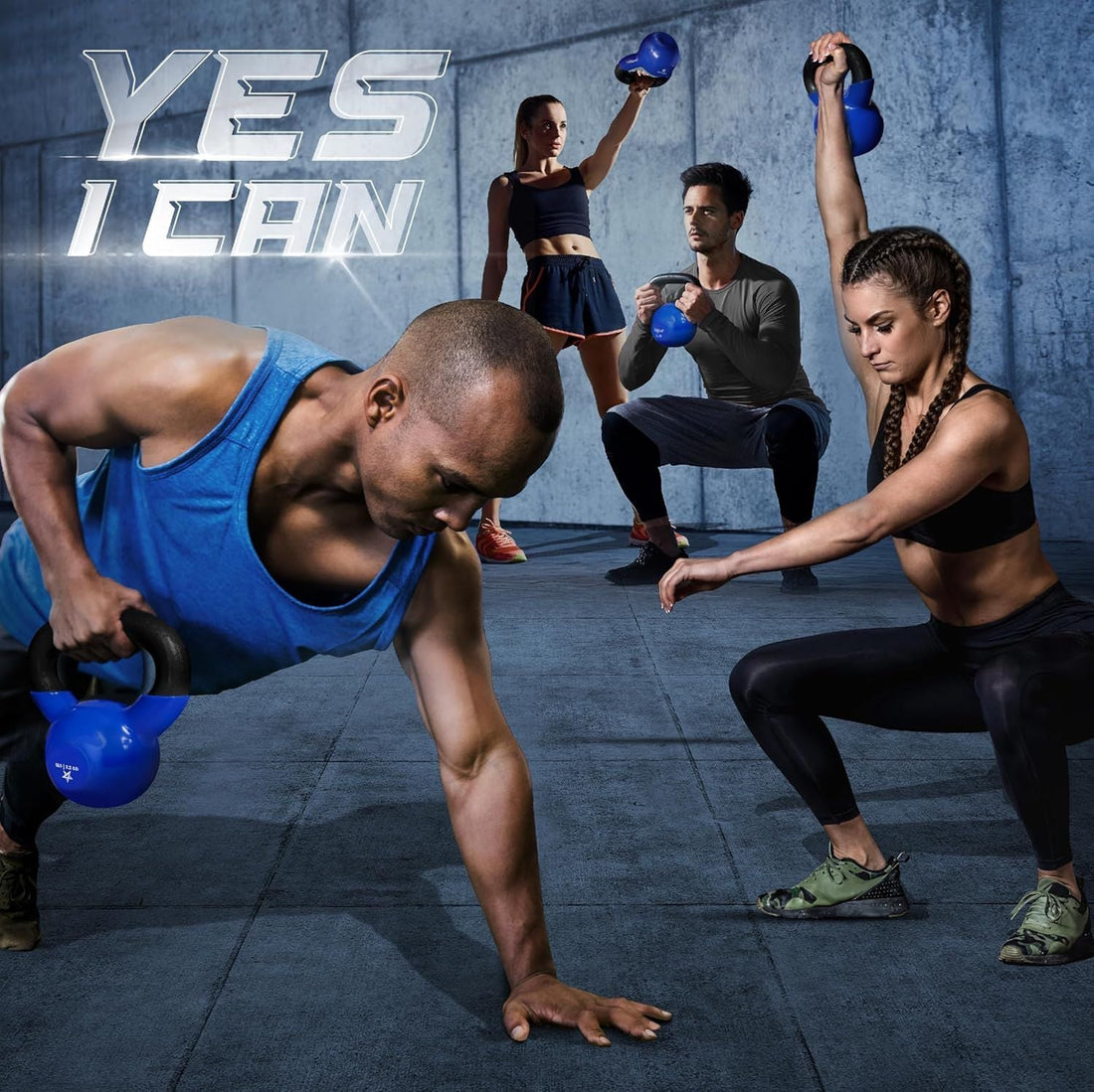 Vinyl Coated Cast Iron Kettlebell Home Gym Training Weight
