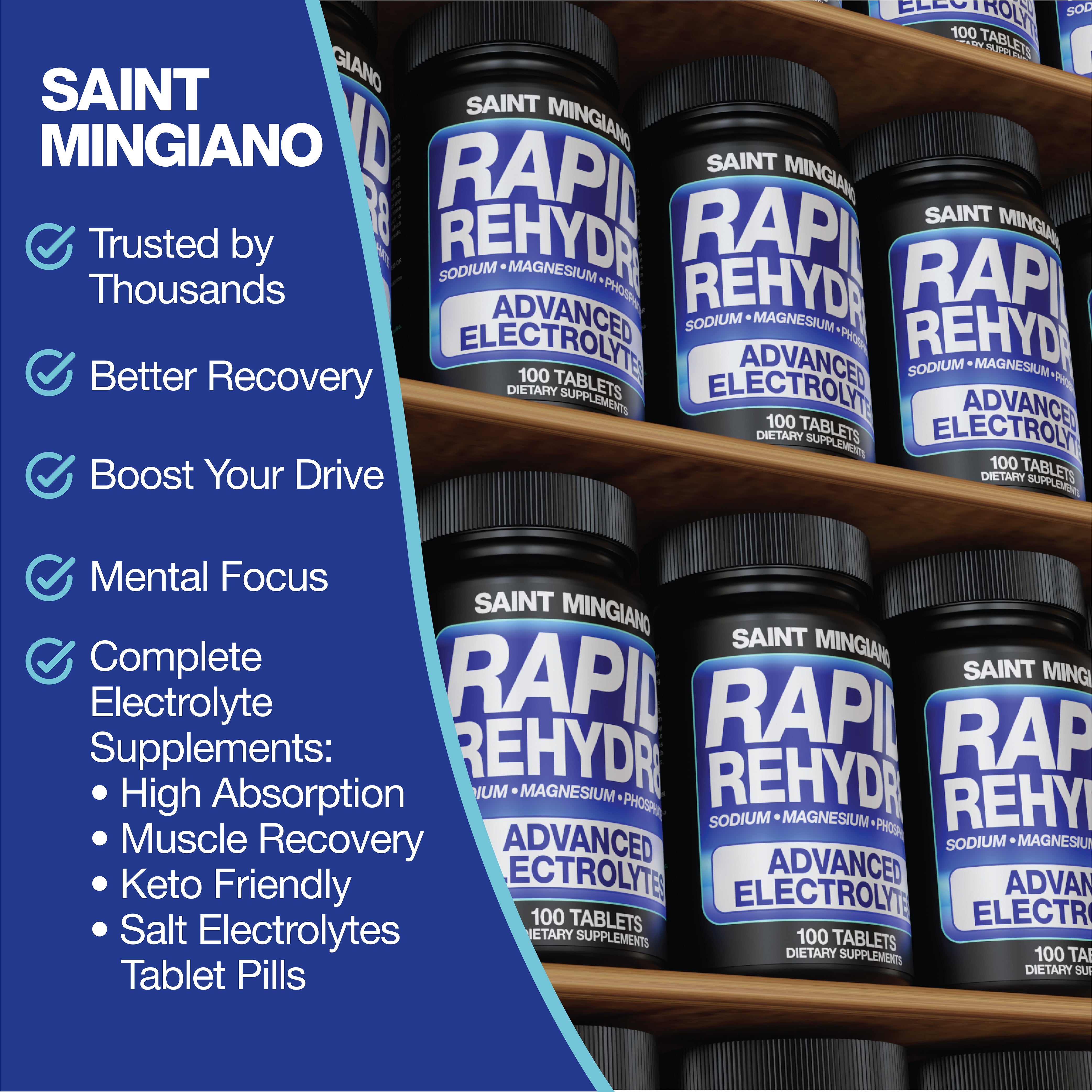 Rapid Rehydr8 Electrolyte Capsules Muscle Recovery Cramp Support Supplement