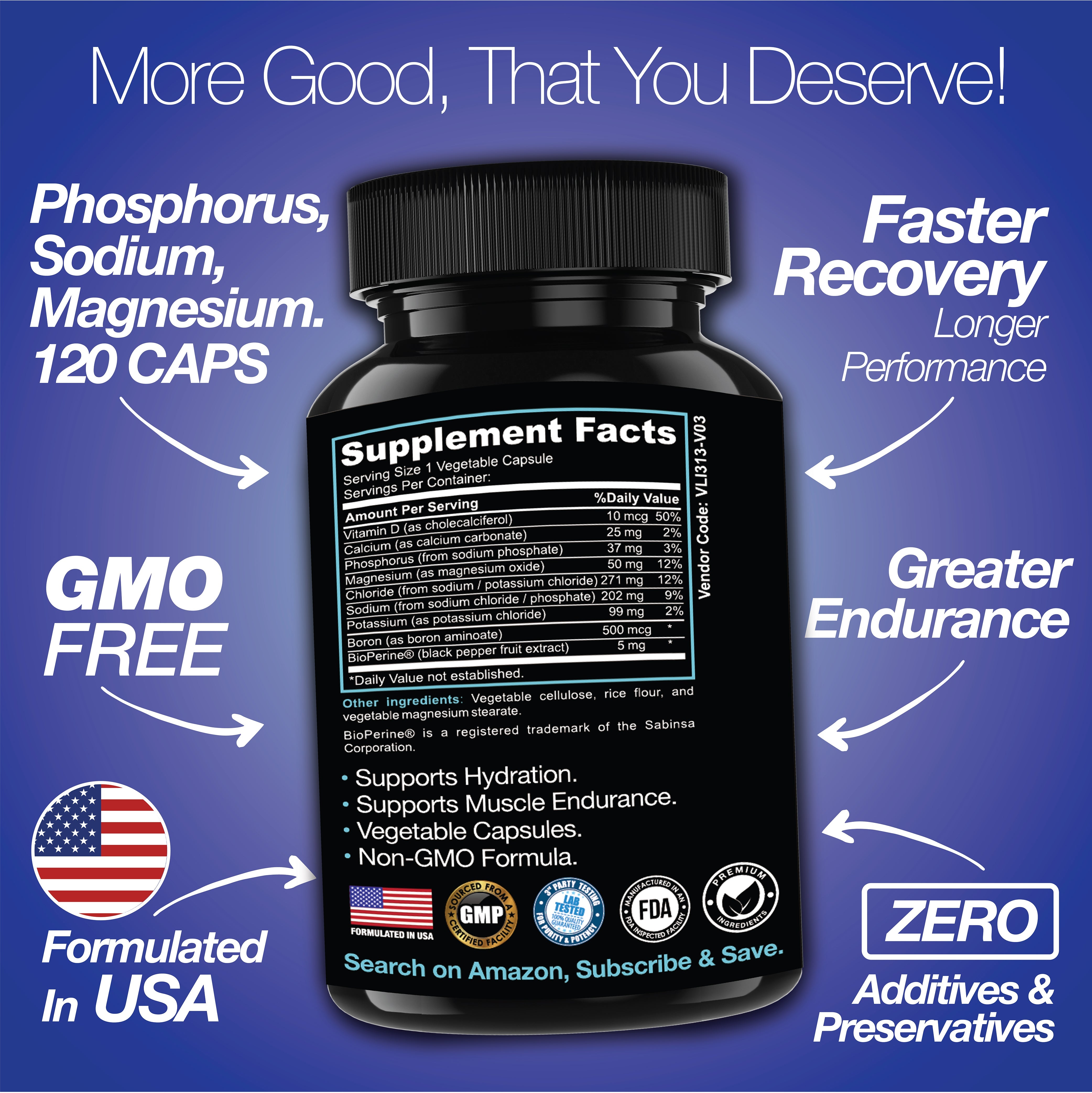 Rapid Rehydr8 Electrolyte Capsules Muscle Recovery Cramp Support Supplement