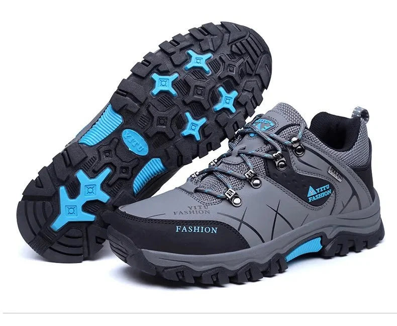 Brand Men Winter Snow Boots Waterproof Leather Sneakers Super  Warm Men's Boots Outdoor Male Hiking Boots Work Shoes Size 39-47